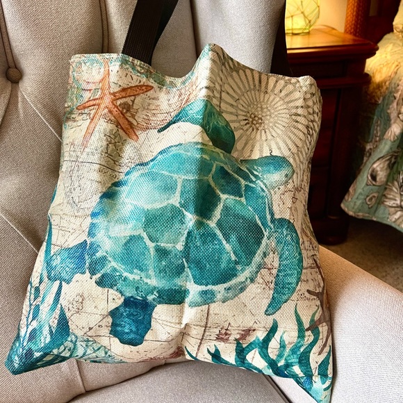 New Turtle Canvas Tote - Large - Picture 7 of 9